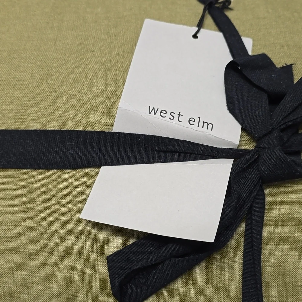❤️BUY 2 GET 1 FREE West Elm European Flax Linen Duvet Cover, Color Cedar